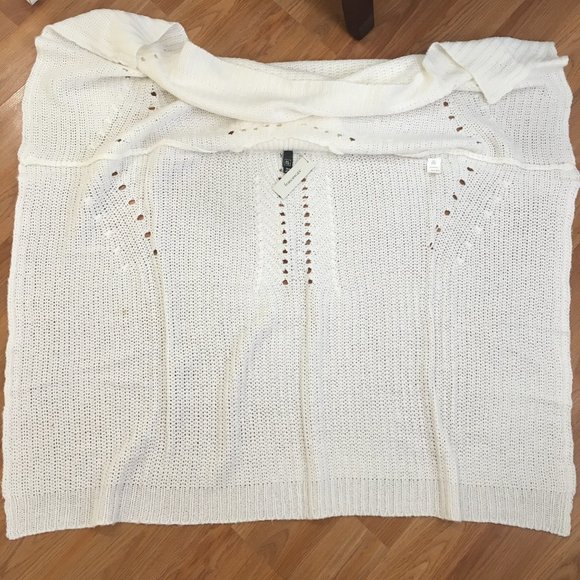 Francesca's ALYA Martha Turtleneck Knit Poncho Sweater Size S/M - Picture 6 of 11